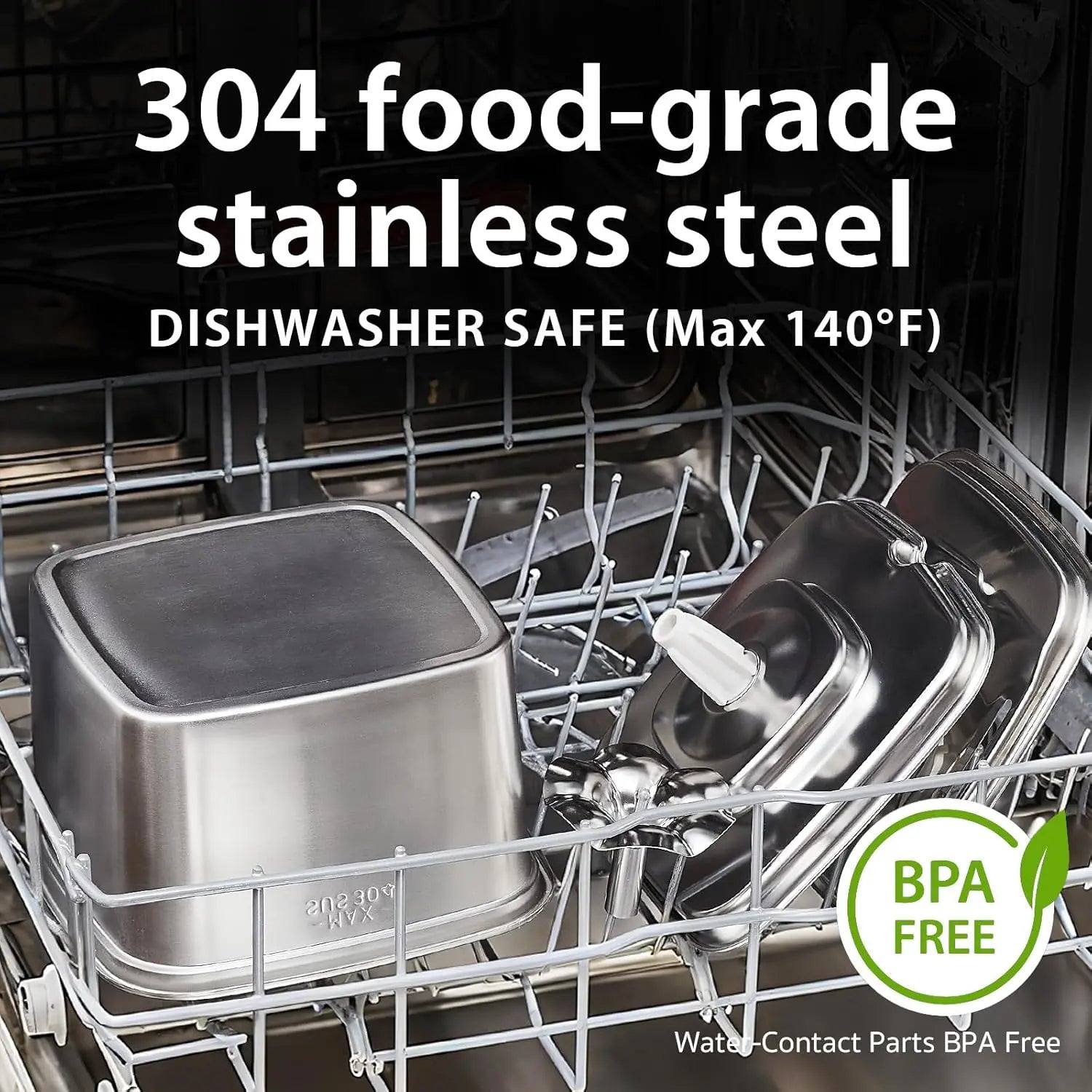 Stainless Steel Pet Water Fountain 95oz Quiet Automatic with Filters & Mat