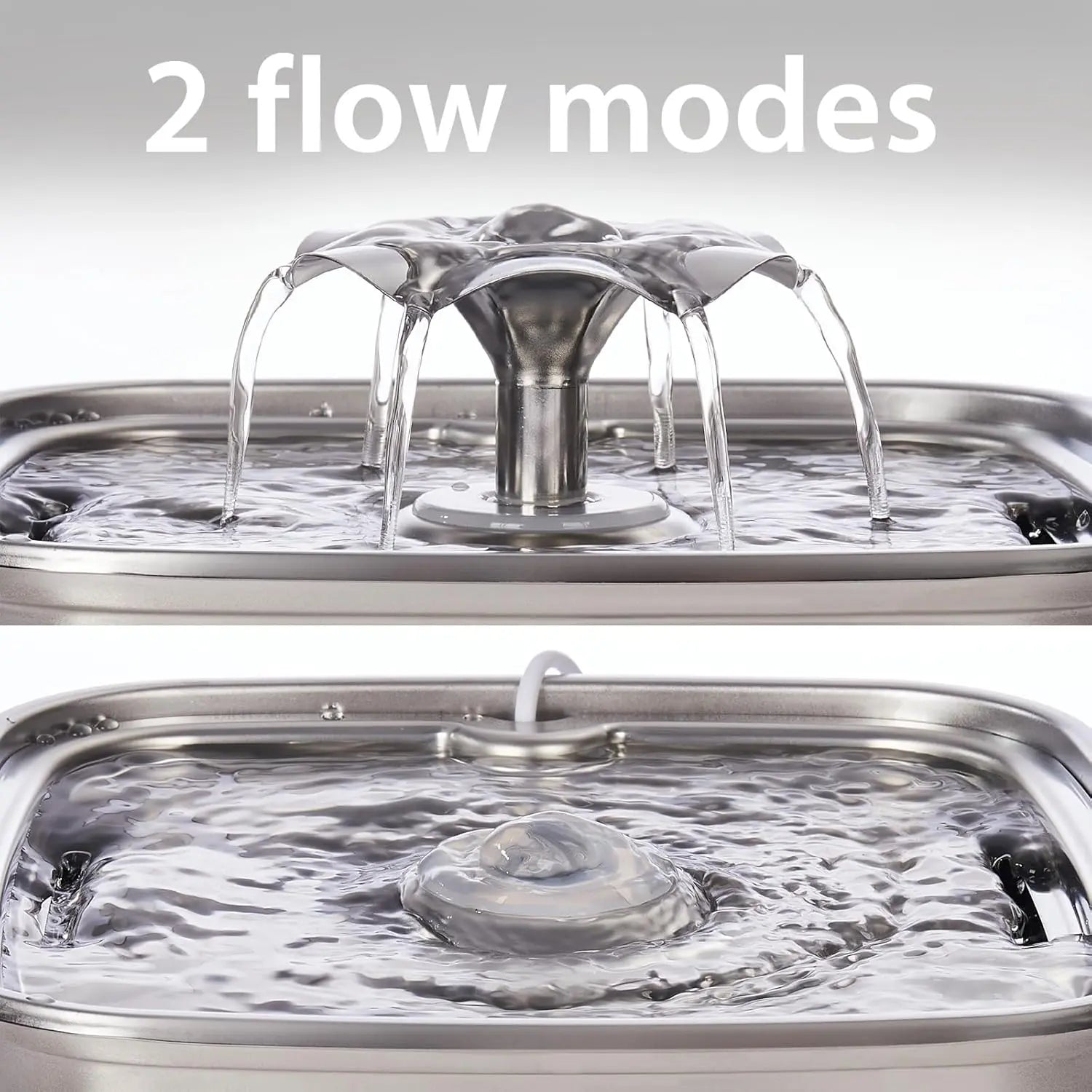 Stainless Steel Pet Water Fountain 95oz Quiet Automatic with Filters & Mat