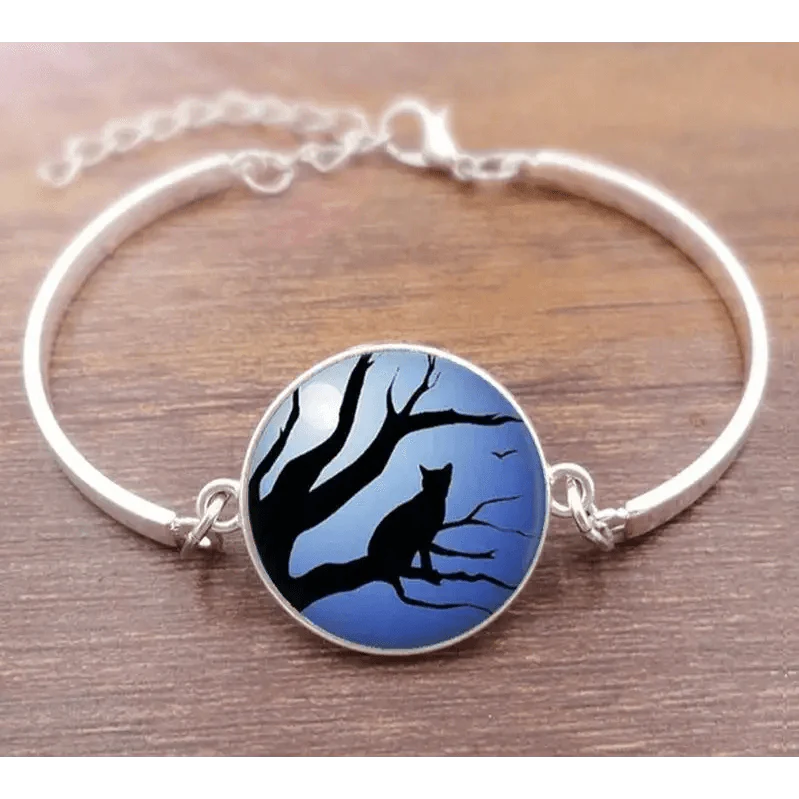 Cat Star Under The Glass Charm Bracelet Convex Plane Photo Handmade Jewelry For Woman And Man Accessories