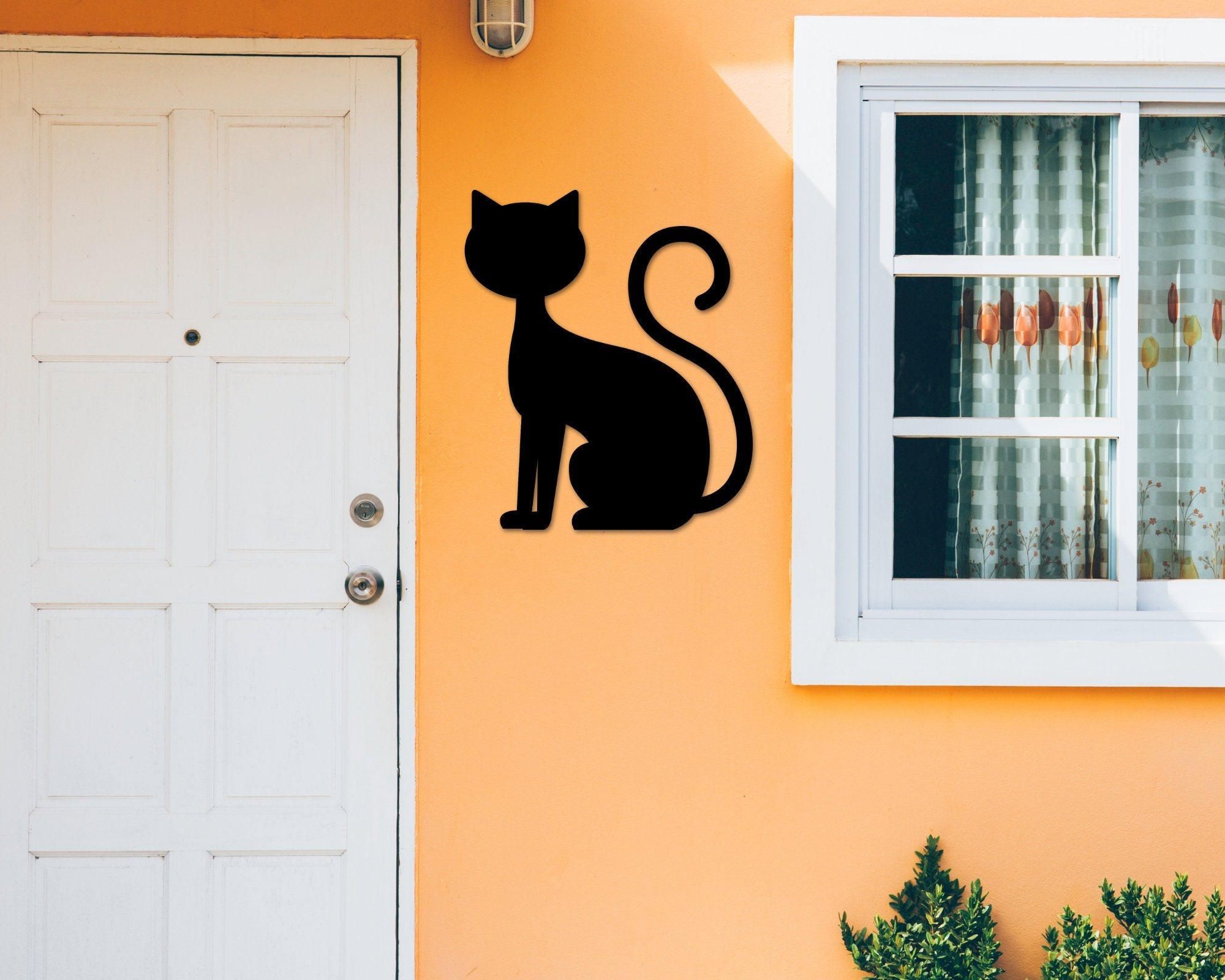 Cat Sign, Cat Lover Sign, Cat Decor, Cat Metal Sign, Cat Wall Art, Cat Silhouette Sign, Metal Sign, Metal Wall Art, Animal Silhouette, Kitty