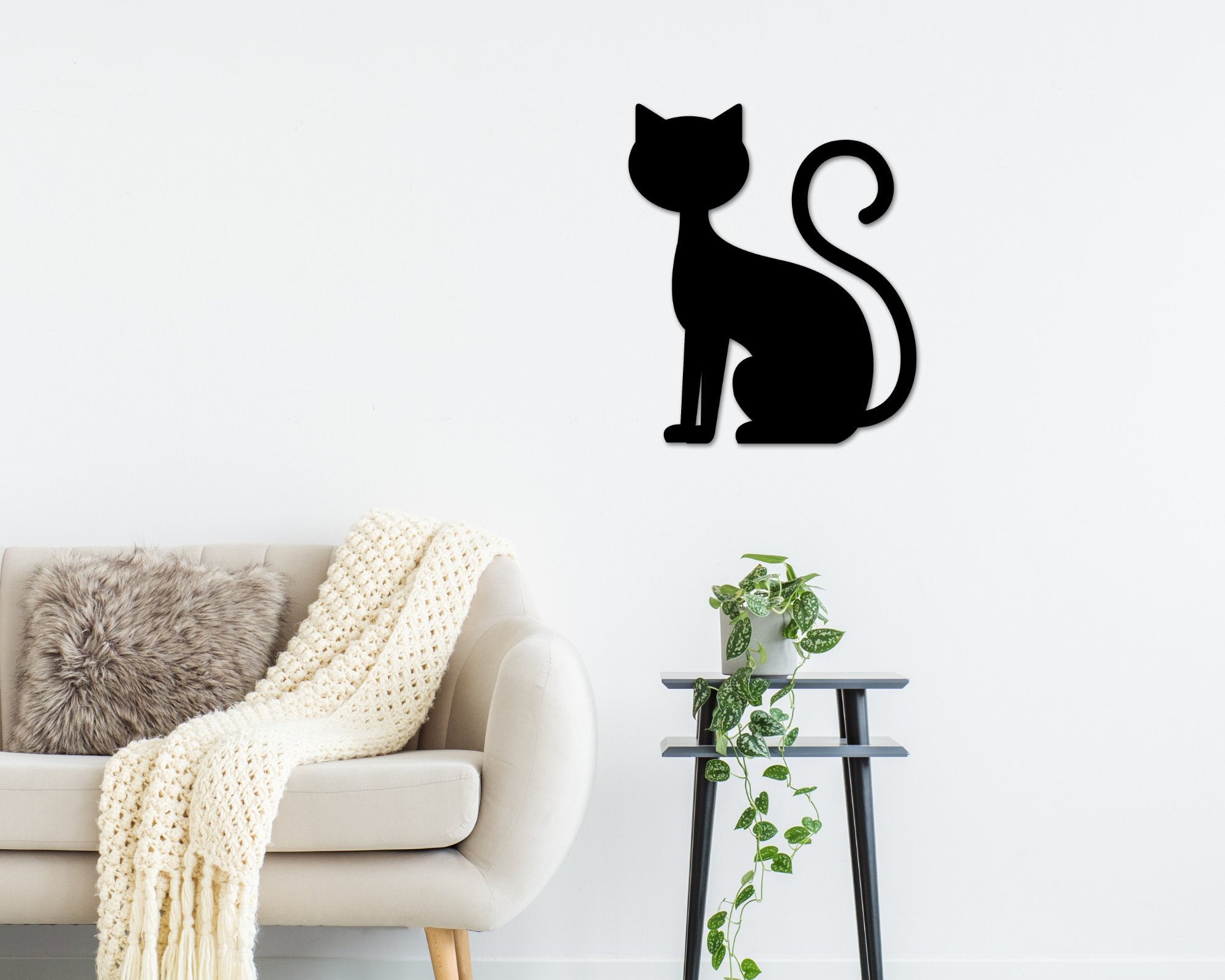 Cat Sign, Cat Lover Sign, Cat Decor, Cat Metal Sign, Cat Wall Art, Cat Silhouette Sign, Metal Sign, Metal Wall Art, Animal Silhouette, Kitty