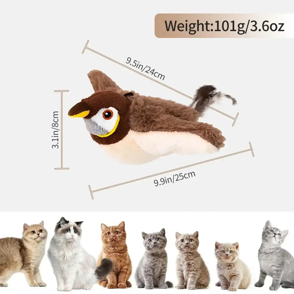 Flapping Bird Cat Toy – Interactive Catnip Plush